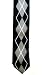 RETRO GREY ARGYLE SKINNY TIE