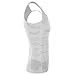Andux Men's Shaper Slimming Undershirts T-Shirt Elastic Body Sculpting Vest (White, Large)