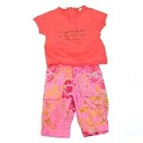 3 Pommes - Elastic Floral Pants & Top 2 Piece Outfit - Size 6 Months