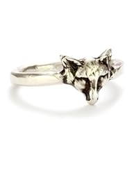Pyrrha "talisman" Sterling Silver Mini Fox Head Ring