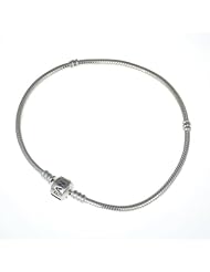 Genuine PANDORA Sterling Silver 9.1 Bead Clasp Charm Bracelet 590702HV-23"