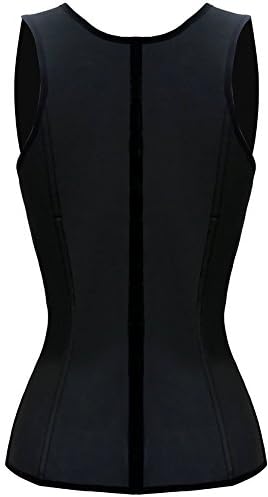 CNACCASU Black Sport Latex Steel Boned Bustier Long Deportiva Waist Cincher Vest Body Shaper XXXL(FBA)