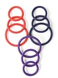 Rubber cock ring set - purple pack of 3