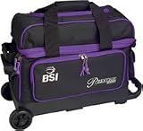 BSI Purple/Black 2 Ball Roller Bowling Bag