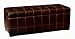 Baxton Studio Full Leather Storage Bench Ottoman, Espresso Brown