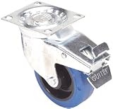 Penn-Elcom W0985 4 Braked Swivel Caster w/Blue Wheel 330 Lb