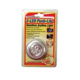 Miracle Beam Marketing Inc 3Led Push Lite Asstd 2654 Night Lights Led