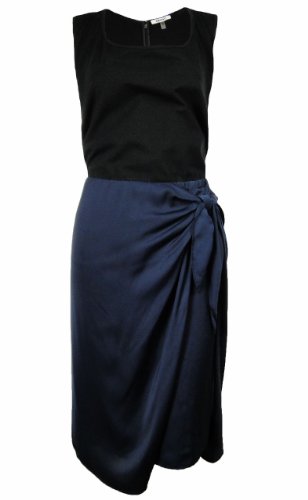 DKNYC Woman Sleeveless Sarong Dress Plus Indigo (1X) [Apparel] [Apparel]