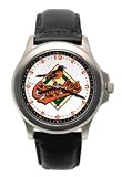 Baltimore Orioles Mens Rookie League Leather Strap Watch