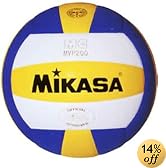 ミカサ カラーバレーボール ホワイト×イエロー×ブルー MVP200