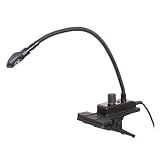 Black 450mA 12V 360mm LED Gooseneck Lamp With Table Clip and Power Supply