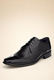Autograph by Jeffrey West Leather Mock Crocodile Skin Shoes