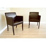31DAFB0RLIL. SL160  Baxton Studio Espresso Brown Leather Dining Armchair