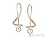 Ed Levin Gold Treble Clef Earrings