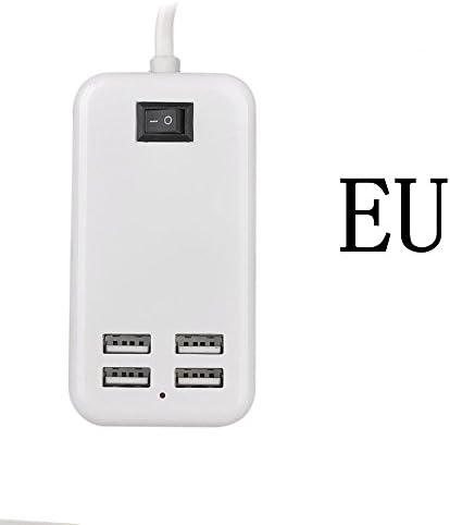 Nicequip TM Universal 15W 3A AC charger Power Adapter 4-Port USB Charger Desktop Charger With 1.5M Cable For iPhone, iPod,ipad,Samsung,LG, PC etc (EU Plug)