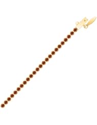14K Yellow Gold Cognac CZ Line Bracelet