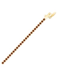 14K Yellow Gold Cognac CZ Line Bracelet