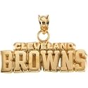 14K Yellow Gold Cleveland Browns Pendant