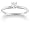 10k White Gold Round Solitaire Diamond Engagement Ring (1/4 ct, J-K Color, I2-I3 Clarity), Size 5