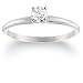 10k Choice of White or Yellow Gold Round Diamond Solitaire Engagement Ring (1/4 ct, J-K Color, I2-I3 Clarity)