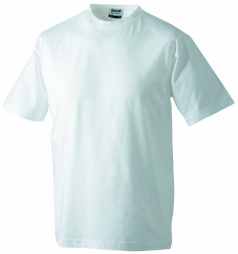 James & Nicholson Herren T-Shirt Round Heavy, white, M, JN002 wh Preisvergleich