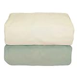Tadpoles Organic Flannel Fitted Crib Sheets - Set of 2, Sage and Natural
