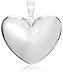 Silver Large Puffed Heart Pendant