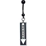 Heaven Down Arrow Traffic Sign Belly Ring