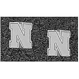 Logo Art Nebraska Cornhuskers Sterling Silver Team Font 3/8 Post Earrings