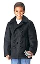Kids US Navy Type Black Peacoat- Black Color