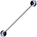 Black Marble Industrial Barbell 31mm