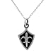 Sterling Silver Shield Pendant with Fleur de Lys Design