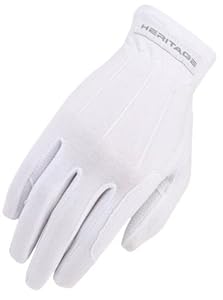 Heritage Power Grip Glove, White, Size 7/8