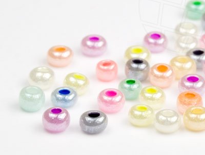 Rocailles Perlen 2,6mm (Pastel Mix), 1000 Stueck