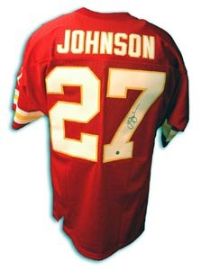 Larry Johnson Signed Kansas City Chiefs Red Jersey