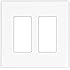Cooper Wiring Devices 9522WS Aspire Screwless Wallplate, 2-Gang, White Satin