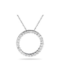.30ctw Diamond Circle Pendant in 14K White Gold