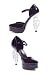 5 inch Heel D'Orsay Pump Women's Size Shoe With Ankle Strap and Contrast Knuckle Heel