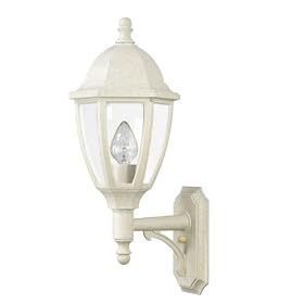 Adjusta-Post Sandstone Everstone One-Light Outdoor Upward Coach Wall Sconce with Clear Acrylic Beveled Lens #S11SC-SN