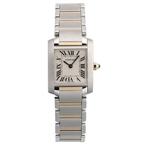 Cartier Women's W51007Q4 Tank Francaise Stainless Steel and 18K Gold Watch