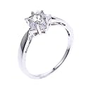 Star Shape CZ Diamond Bridal Engagement Ring