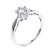 Star Shape CZ Diamond Bridal Engagement Ring