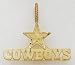 Dallas Cowboys NFL Football Charm - 14kt Solid Gold