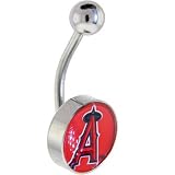 Major League Baseball Logo CURVED Belly Ring - Los Angeles Angels of Anaheim