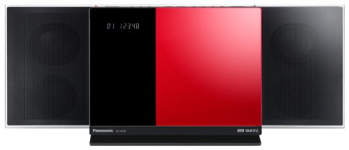 Panasonic SC-HC37EG-R Micro-Hifi-Anlage f&uuml;r iPod/iPhone (40W RMS, USB) rot Preisvergleich