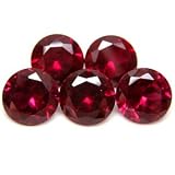 Round 6mm Synthetic Red Ruby #5 Loose Gemstone Lot of10 Pieces