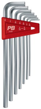 PB Hex key sets for hexagon socket screws (long type) sizes: 3/32-5/16 (Standard)