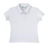 Girls' Uniform Cap Sleeve Polo - White