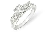 1 Carat Diamond 14K White Gold Bridal Ring
