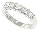 Ladies 5 Bar Set Princess Cut Diamond Band 1.30cttw